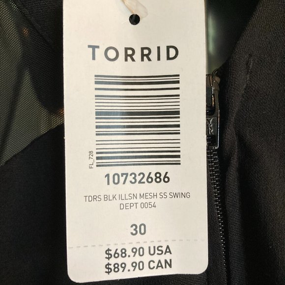Torrid Swing Dress with Mesh - Picture 5 of 7